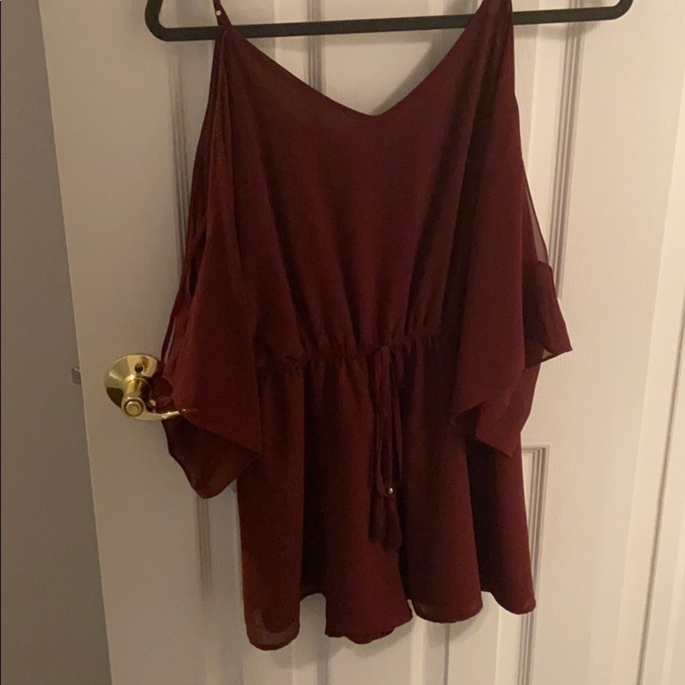Burgundy Romper